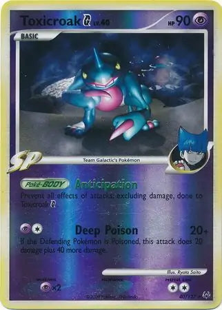 Platinum Toxicroak G #40/127 reverse holo